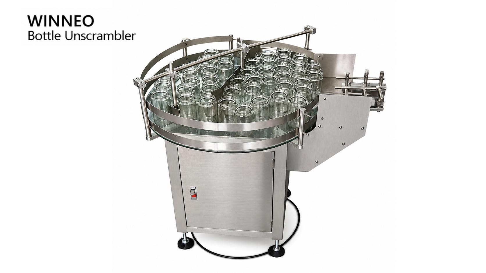 Front-end continuous bottle feeding configuration